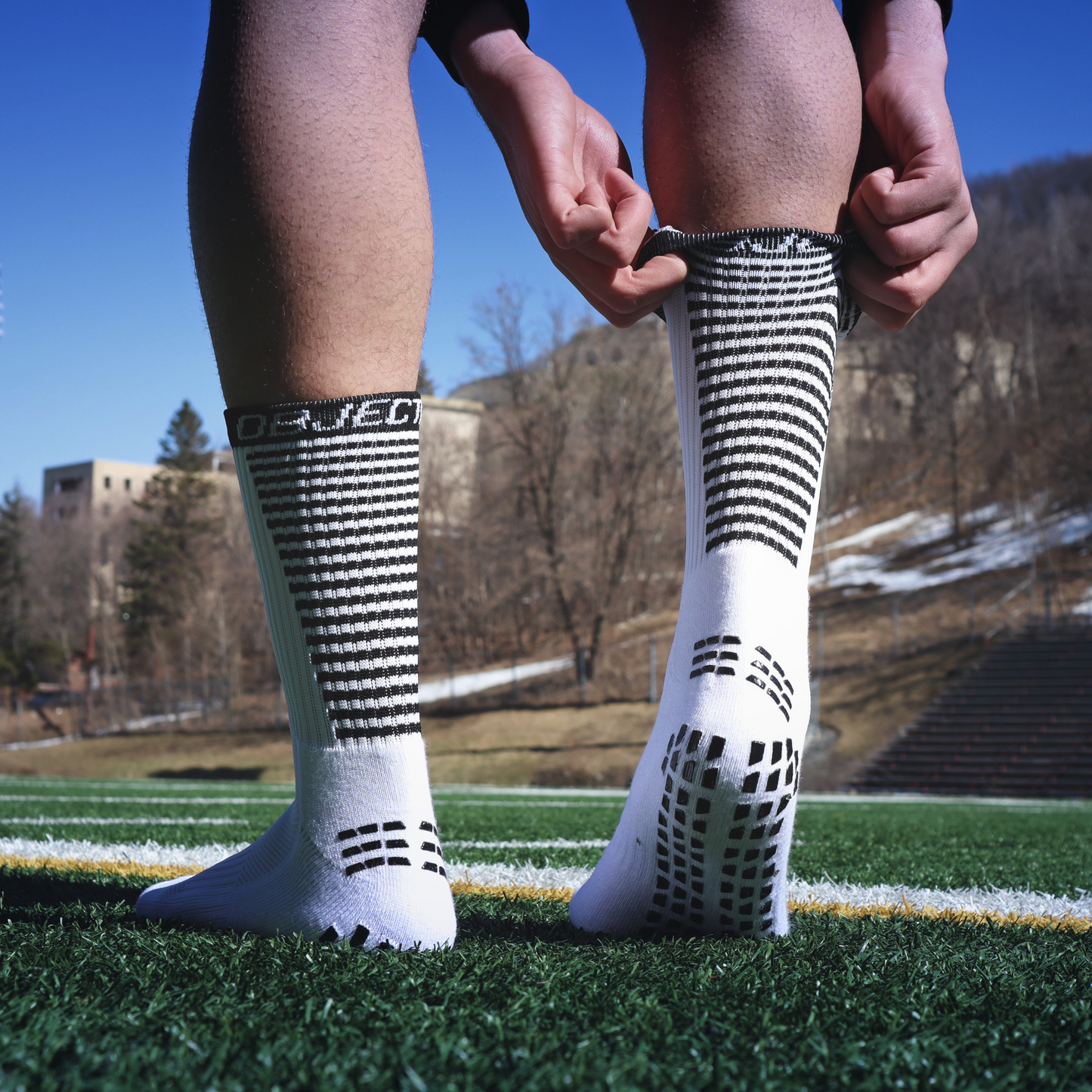 white grip socks Objectif Footballeur