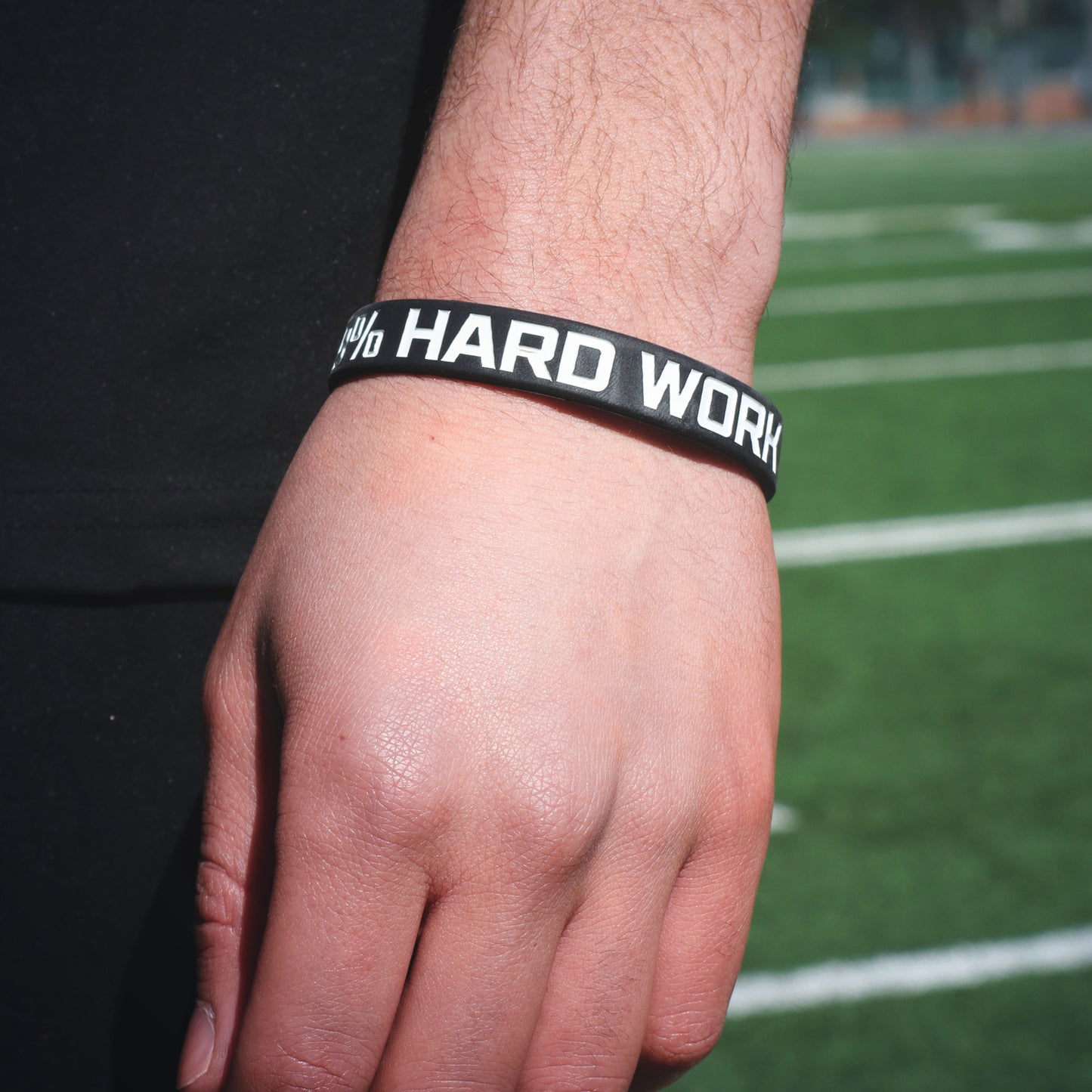 Bracelet 99% Travail, 1% Chance - Objectif Footballeur