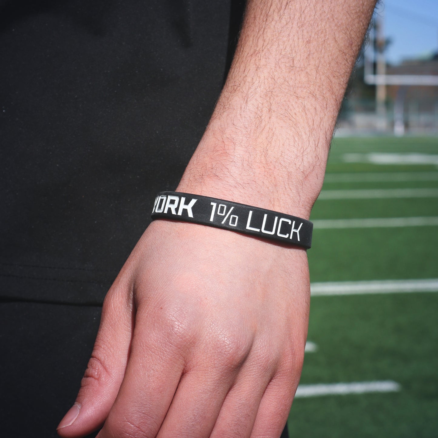 Bracelet 99% Travail, 1% Chance - Objectif Footballeur