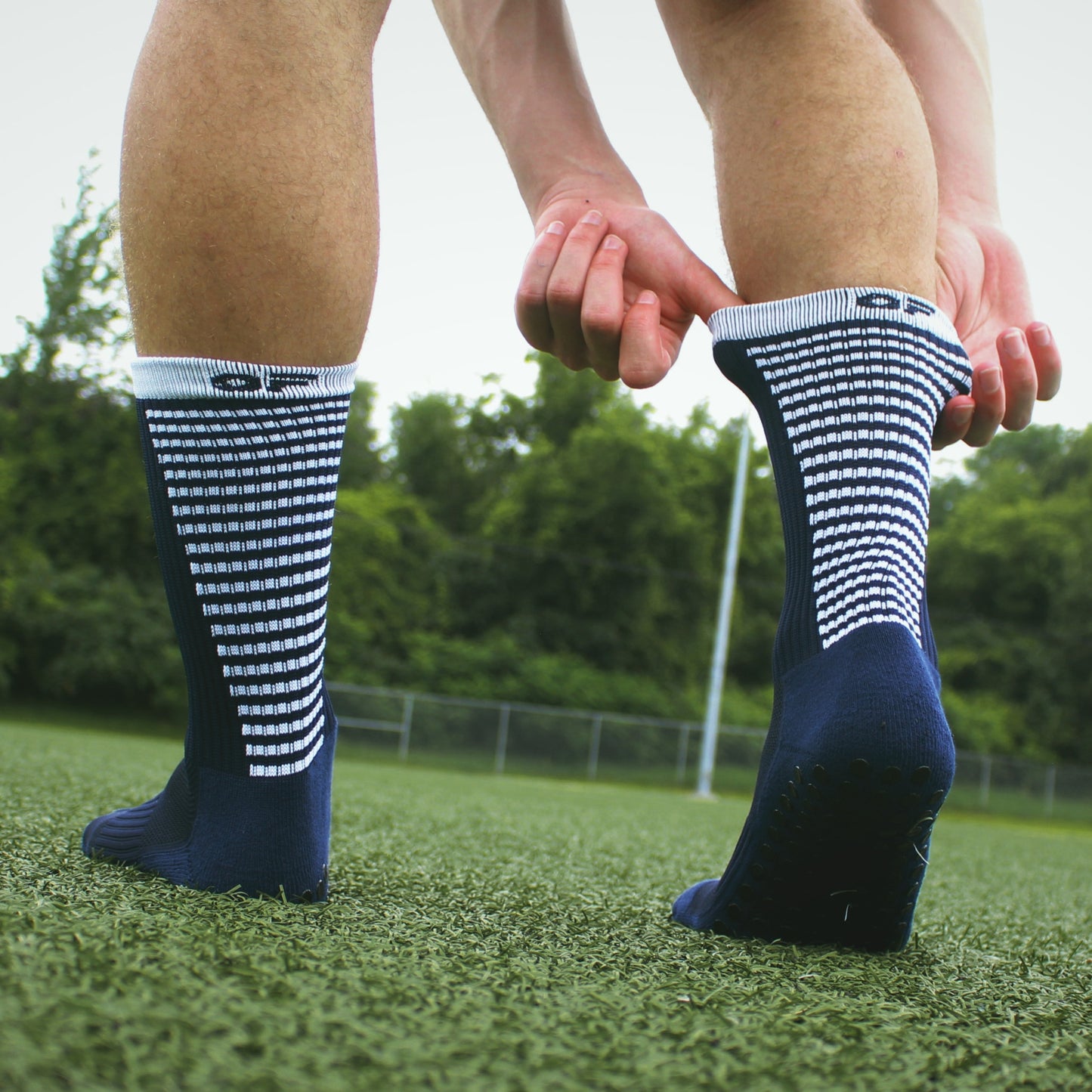 Grip Socks Bleu Marin Objectif Footballeur