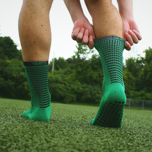 Grip Socks Vert Objectif Footballeur