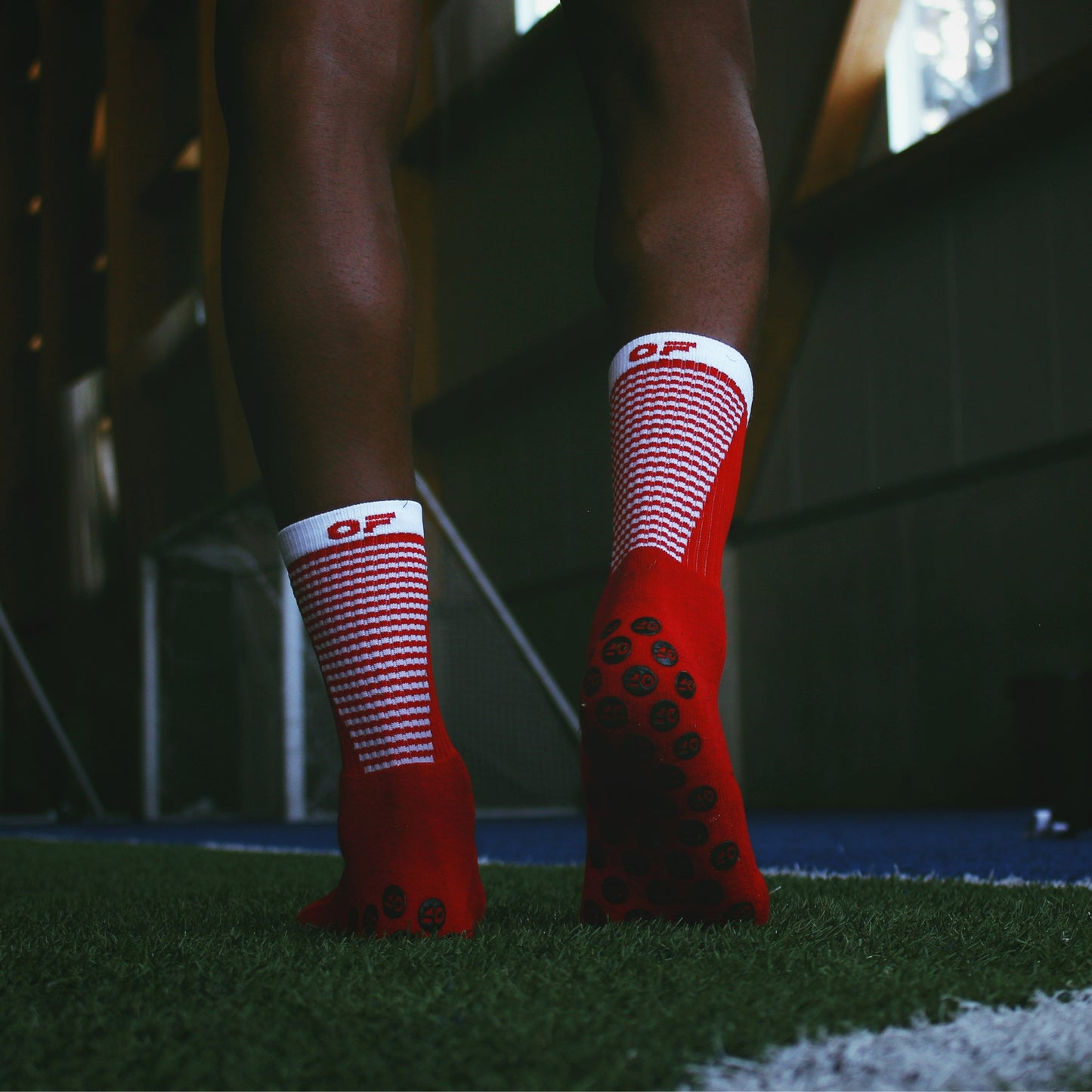 Grip Socks Rouge Objectif Footballeur