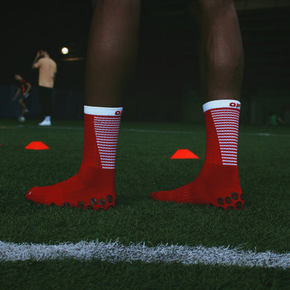 Grip Socks Rouge Objectif Footballeur