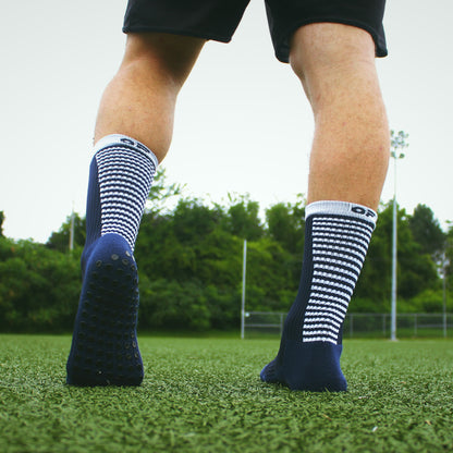 Grip Socks Bleu Marin Objectif Footballeur