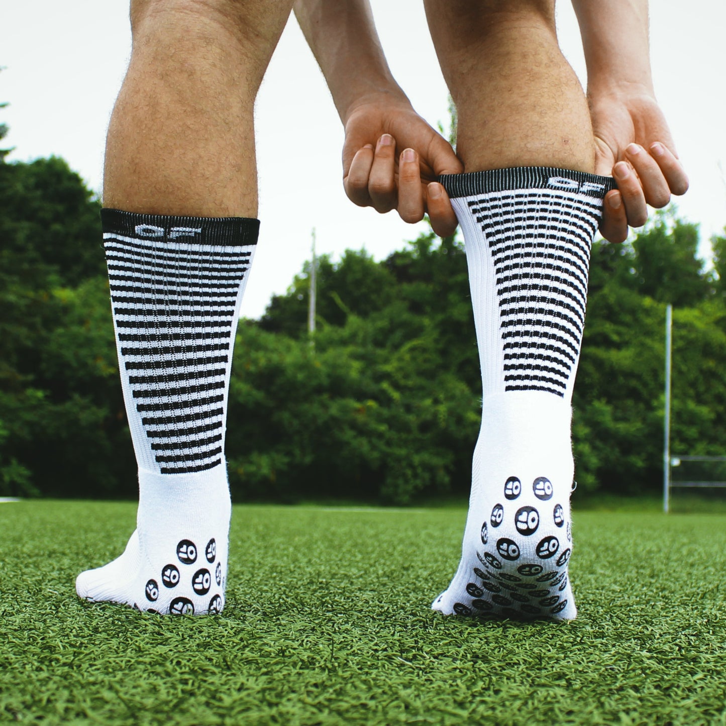 Grip socks White Objectif Footballeur Mid-calf length