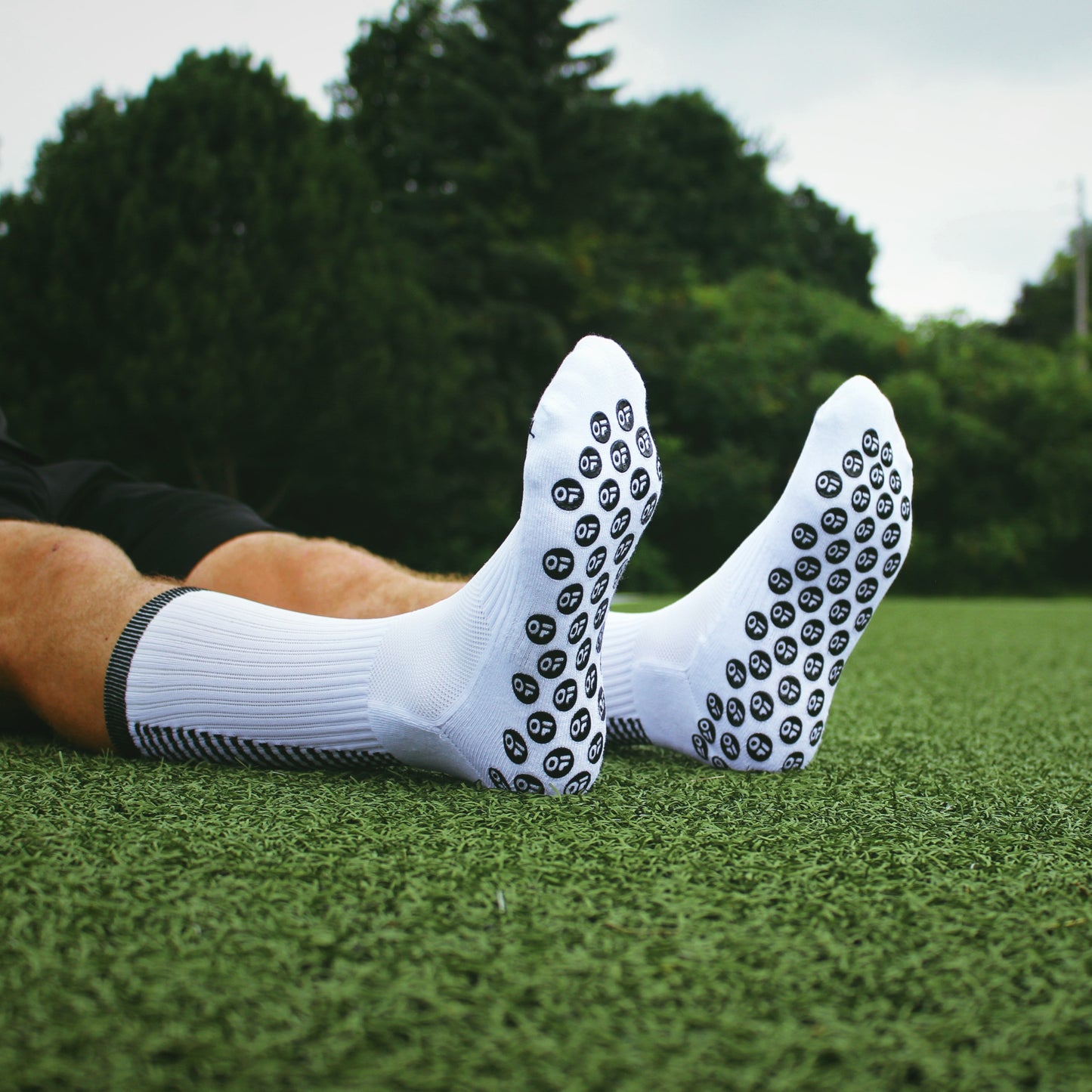 Grip Socks Blanc Objectif Footballeur