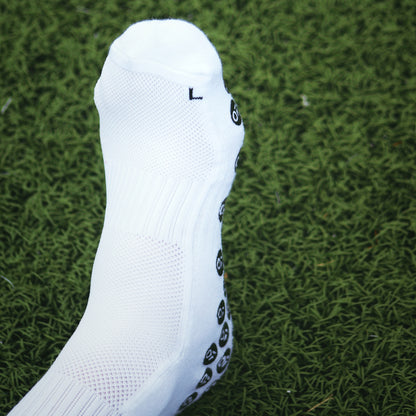 Grip socks White Objectif Footballeur Mid-calf length